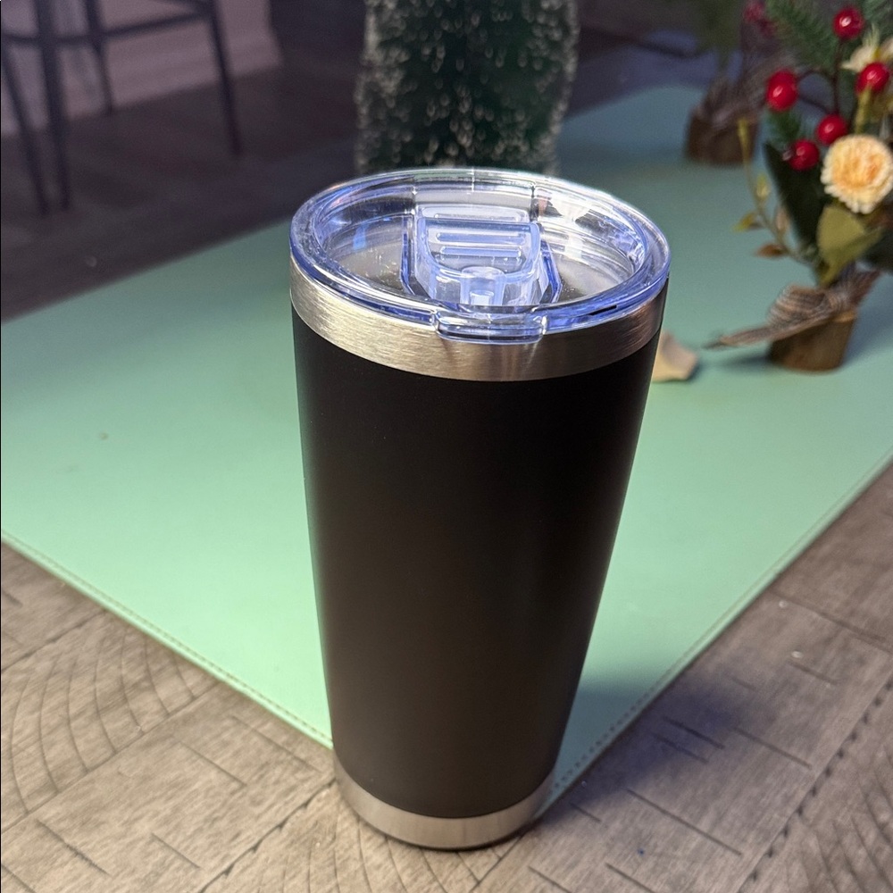 Stainless Steel Black Tumbler